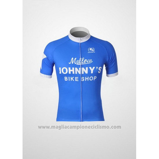 2010 Abbigliamento Ciclismo Johnnys Bianco e Celeste Manica Corta e Salopette