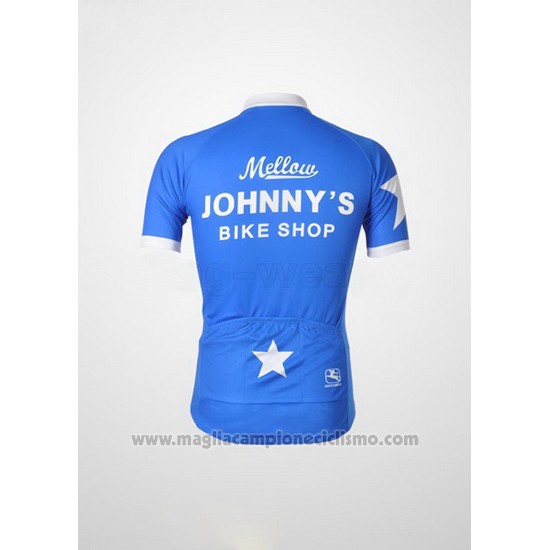 2010 Abbigliamento Ciclismo Johnnys Bianco e Celeste Manica Corta e Salopette
