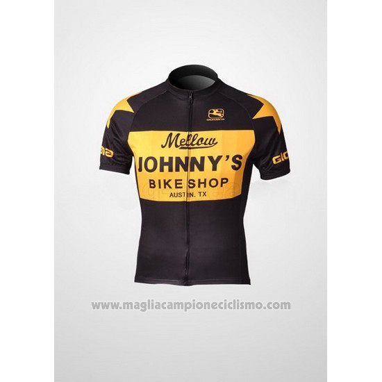 2010 Abbigliamento Ciclismo Johnnys Giallo e Nero Manica Corta e Salopette