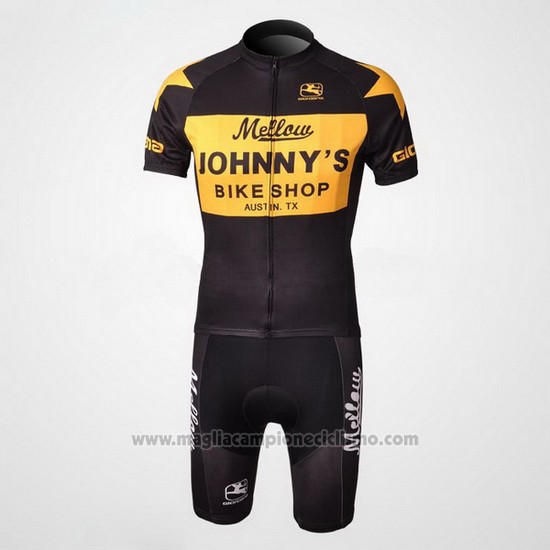 2010 Abbigliamento Ciclismo Johnnys Giallo e Nero Manica Corta e Salopette