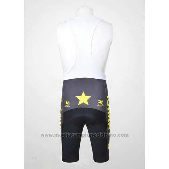 2010 Abbigliamento Ciclismo Johnnys Nero e Giallo Manica Corta e Salopette