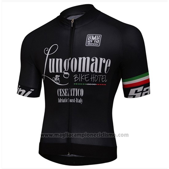 2018 Abbigliamento Ciclismo Lungomare Nero Manica Corta e Salopette