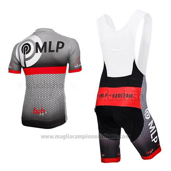 2013 Abbigliamento Ciclismo MLP Team Bergstrasse Grigio Manica Corta e Salopette