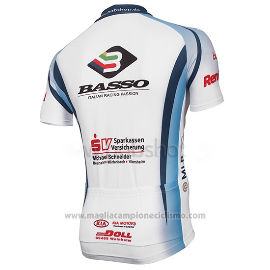 2014 Abbigliamento Ciclismo MLP Team Bergstrasse Bianco Manica Corta e Salopette