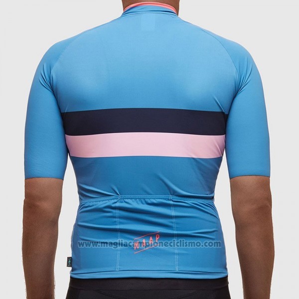 2017 Abbigliamento Ciclismo Maap Fat Stripe Blu Manica Corta e Salopette