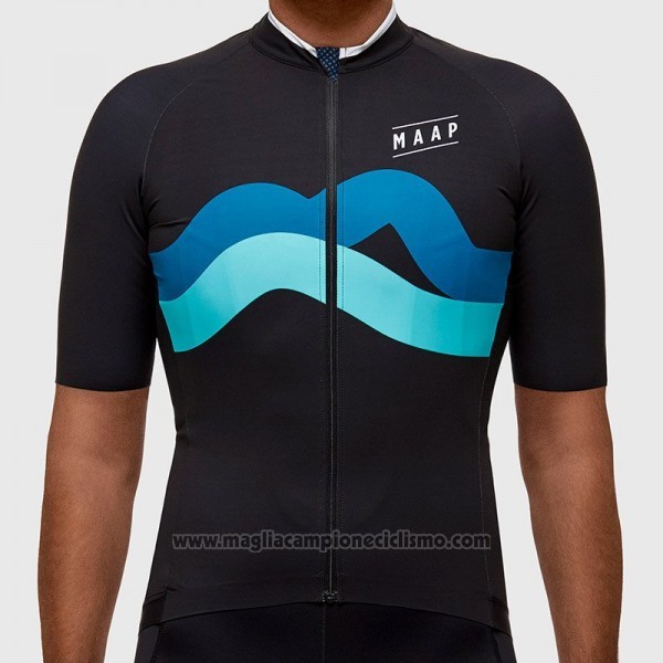 2017 Abbigliamento Ciclismo Maap Fat Stripe Nero Manica Corta e Salopette