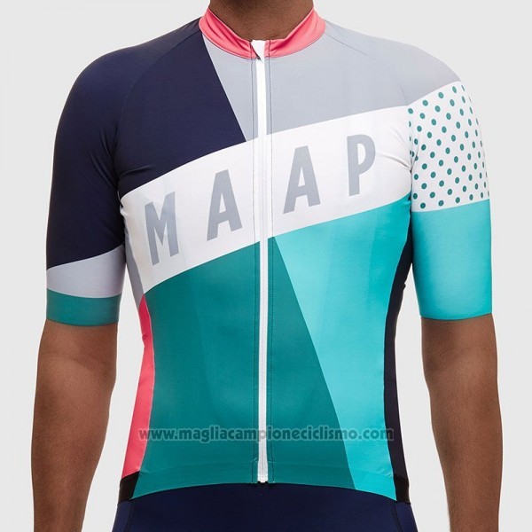 2017 Abbigliamento Ciclismo Maap Grigio e Celeste Manica Corta e Salopette