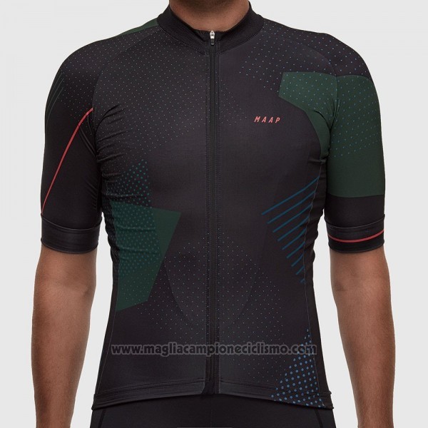 2017 Abbigliamento Ciclismo Maap Nero Manica Corta e Salopette