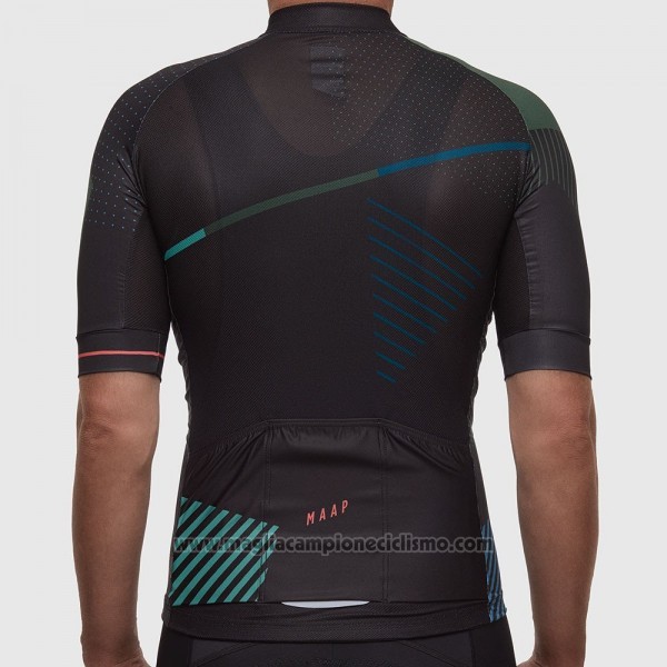 2017 Abbigliamento Ciclismo Maap Nero Manica Corta e Salopette
