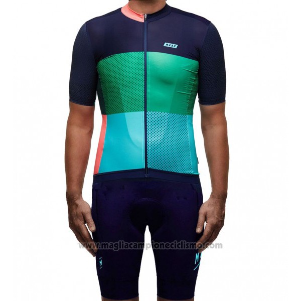 2017 Abbigliamento Ciclismo Maap Sector Pro Verde e Blu Manica Corta e Salopette