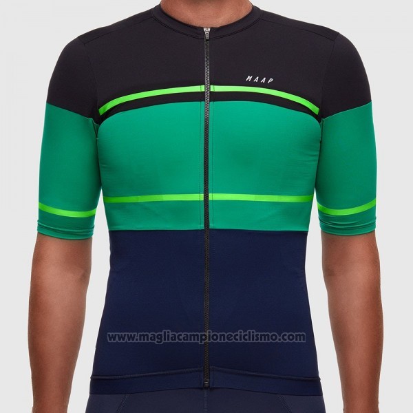 2017 Abbigliamento Ciclismo Maap Segment Pro Nero e Verde Manica Corta e Salopette