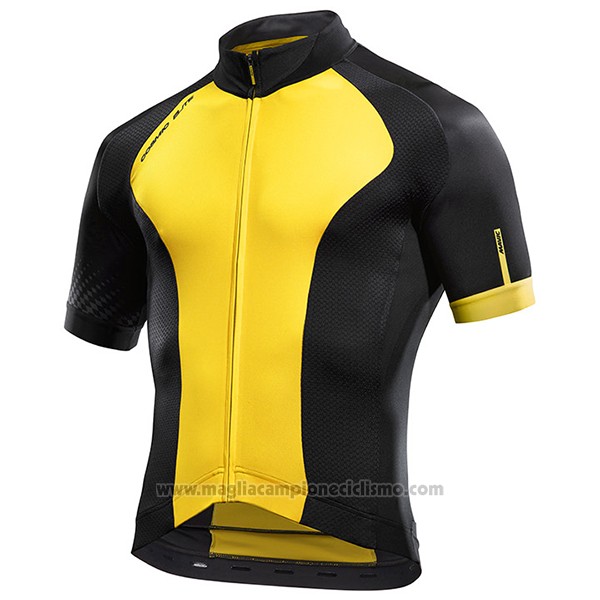 2017 Abbigliamento Ciclismo Mavic Giallo e Nero Manica Corta e Salopette