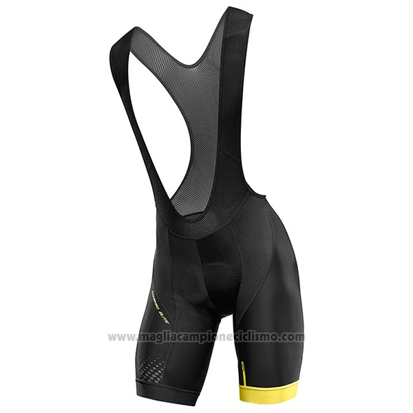 2017 Abbigliamento Ciclismo Mavic Giallo e Nero Manica Corta e Salopette