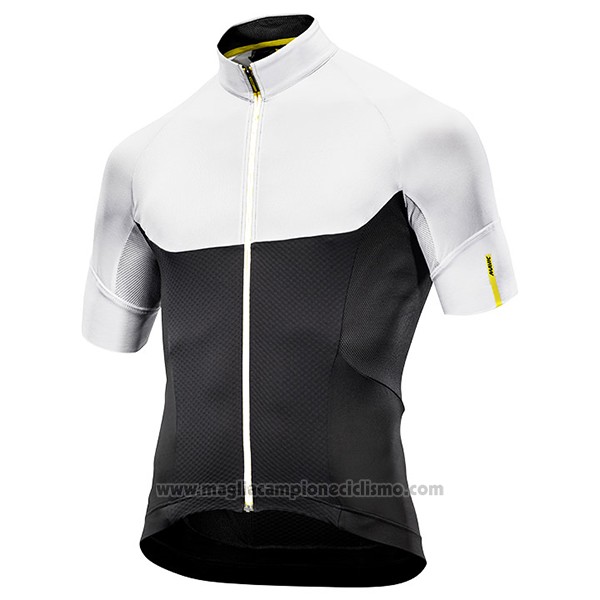 2017 Abbigliamento Ciclismo Mavic Nero e Bianco Manica Corta e Salopette
