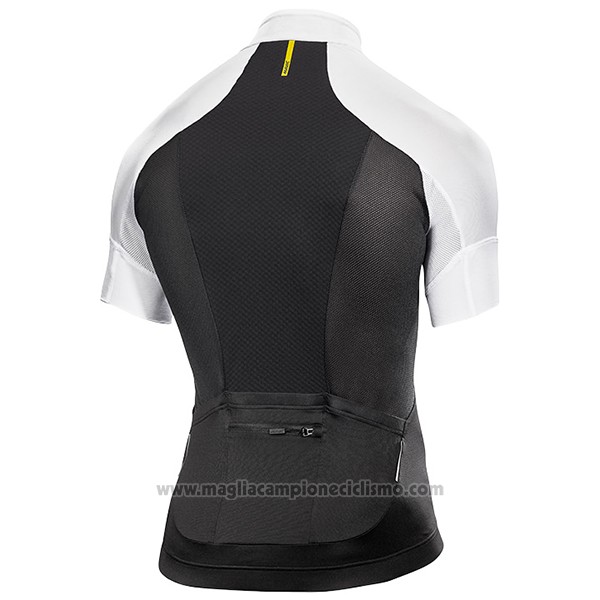2017 Abbigliamento Ciclismo Mavic Nero e Bianco Manica Corta e Salopette