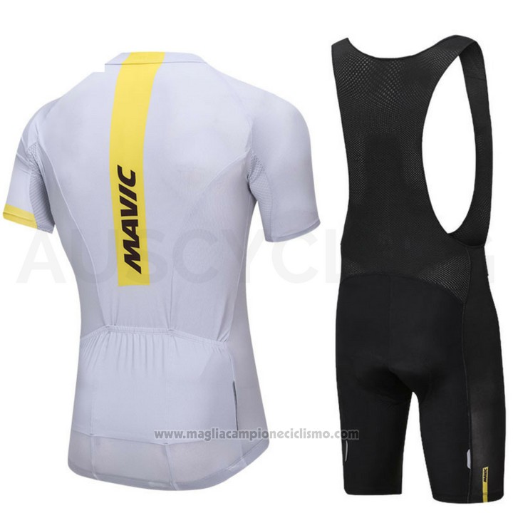 2018 Abbigliamento Ciclismo Mavic Bianco Manica Corta e Salopette