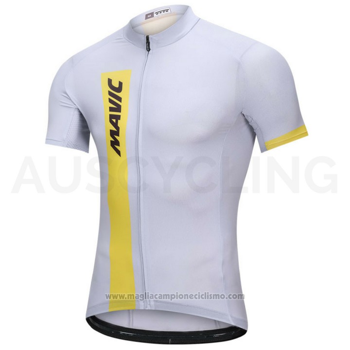 2018 Abbigliamento Ciclismo Mavic Bianco Manica Corta e Salopette
