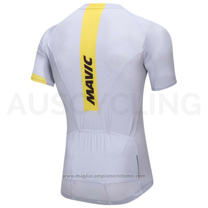 2018 Abbigliamento Ciclismo Mavic Bianco Manica Corta e Salopette