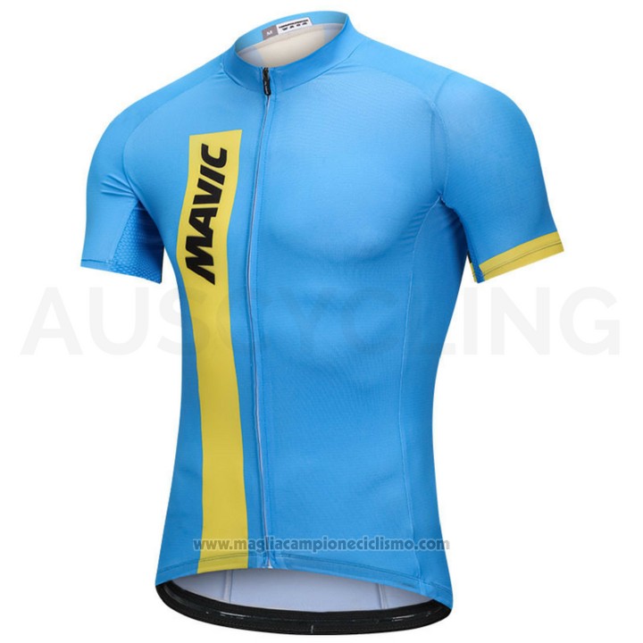 2018 Abbigliamento Ciclismo Mavic Blu Manica Corta e Salopette