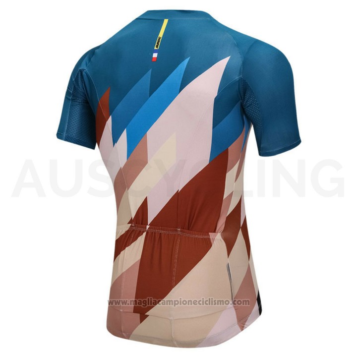 2018 Abbigliamento Ciclismo Mavic Blu e Marrone Manica Corta e Salopette