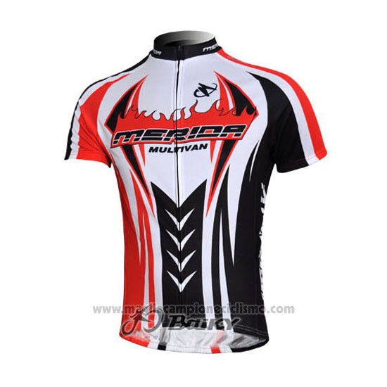 2011 Abbigliamento Ciclismo Merida Nero e Rosso Manica Corta e Salopette