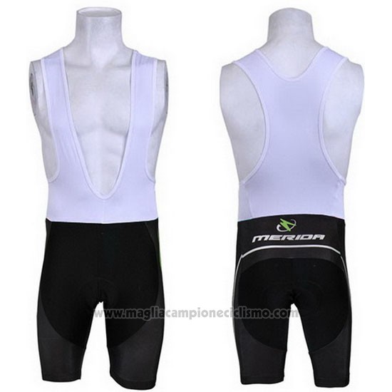 2013 Abbigliamento Ciclismo Merida Nero e Verde Manica Corta e Salopette