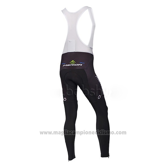 2014 Abbigliamento Ciclismo Multivan Merida Verde e Bianco Manica Lunga e Salopette