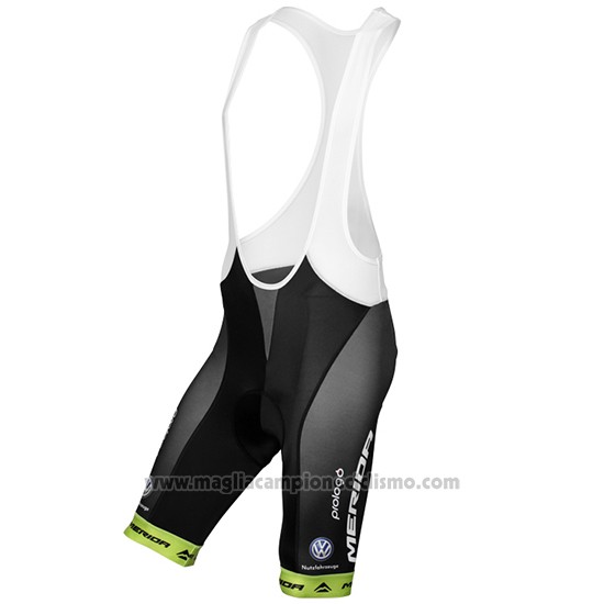 2016 Abbigliamento Ciclismo Multivan Merida Verde e Bianco Manica Corta e Salopette