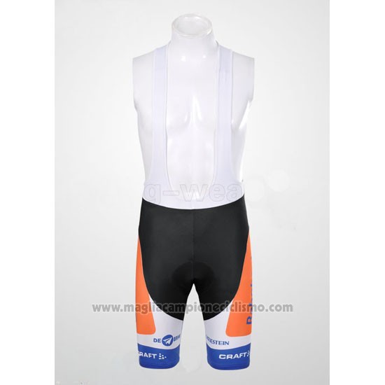 2012 Abbigliamento Ciclismo Rabobank Blu e Bianco Manica Corta e Salopette