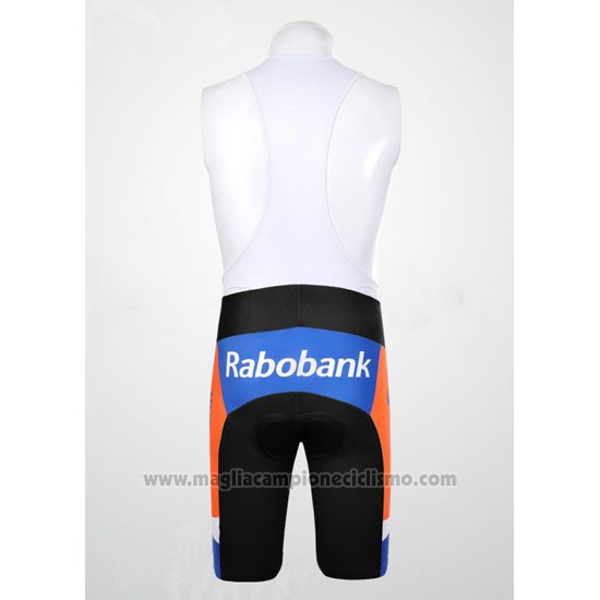 2012 Abbigliamento Ciclismo Rabobank Blu e Bianco Manica Corta e Salopette