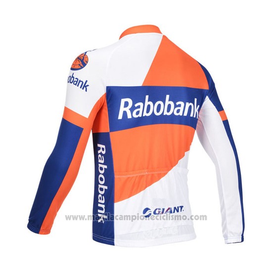 2013 Abbigliamento Ciclismo Rabobank Blu e Bianco Manica Lunga e Salopette