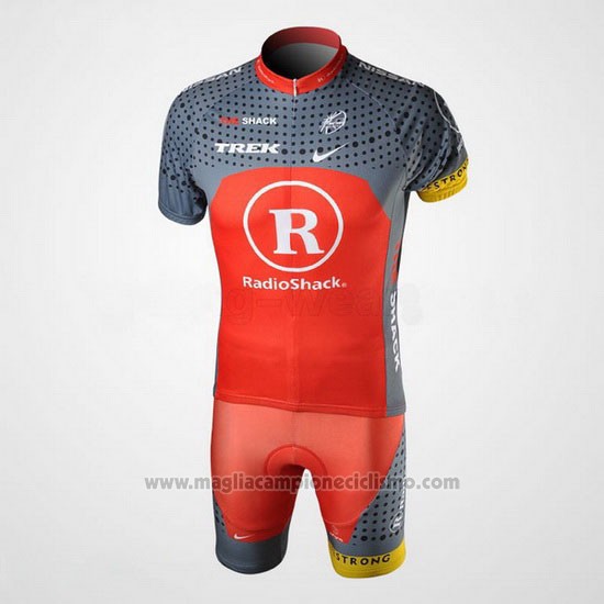 2010 Abbigliamento Ciclismo Radioshack Arancione e Grigio Manica Corta e Salopette