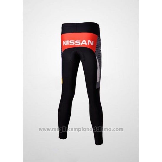 2010 Abbigliamento Ciclismo Radioshack Arancione e Grigio Manica Lunga e Salopette Pantaloni