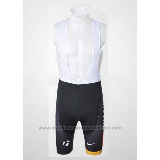 2011 Abbigliamento Ciclismo Radioshack Nero e Bianco Manica Corta e Salopette