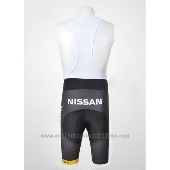 2011 Abbigliamento Ciclismo Radioshack Nero e Bianco Manica Corta e Salopette