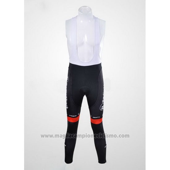 2012 Abbigliamento Ciclismo Radioshack Nero e Bianco Manica Lunga e Salopette