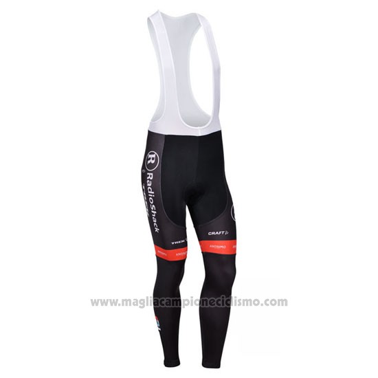 2013 Abbigliamento Ciclismo Radioshack Bianco e Nero Manica Lunga e Salopette