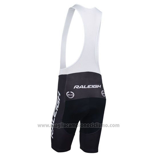 2013 Abbigliamento Ciclismo Raleigh Bianco e Nero Manica Corta e Salopette