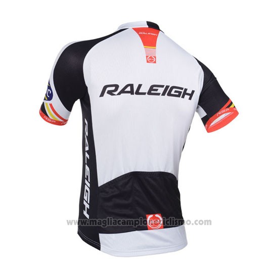2013 Abbigliamento Ciclismo Raleigh Bianco e Nero Manica Corta e Salopette