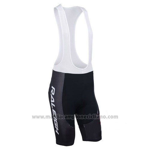 2014 Abbigliamento Ciclismo Raleigh Nero e Rosso Manica Corta e Salopette