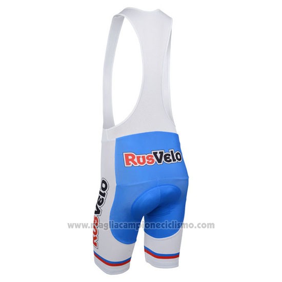 2013 Abbigliamento Ciclismo Rusvelo Bianco e Rosso Manica Corta e Salopette