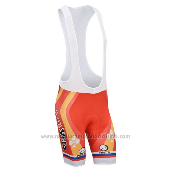 2013 Abbigliamento Ciclismo Rusvelo Rosso Manica Corta e Salopette