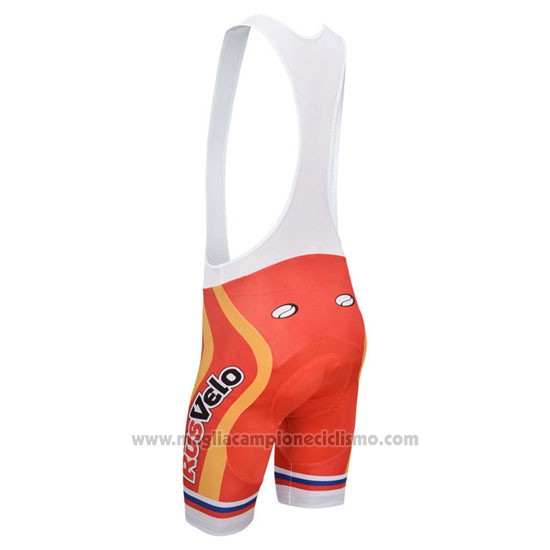 2013 Abbigliamento Ciclismo Rusvelo Rosso Manica Corta e Salopette