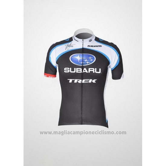 2011 Abbigliamento Ciclismo Subaru Bianco e Nero Manica Corta e Salopette