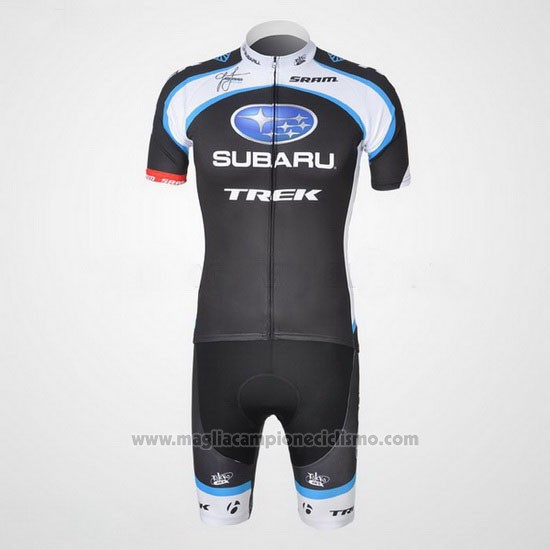 2011 Abbigliamento Ciclismo Subaru Bianco e Nero Manica Corta e Salopette