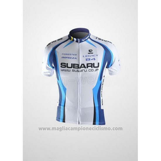 2011 Abbigliamento Ciclismo Subaru Celeste e Bianco Manica Corta e Salopette