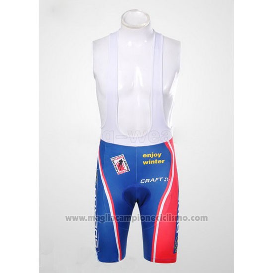 2011 Abbigliamento Ciclismo Subaru Celeste e Giallo Manica Corta e Salopette