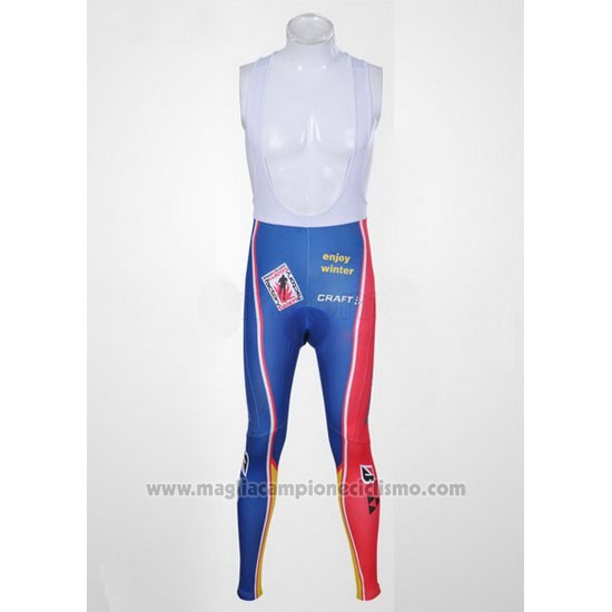 2011 Abbigliamento Ciclismo Subaru Celeste e Giallo Manica Lunga e Salopette