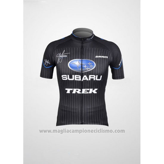 2012 Abbigliamento Ciclismo Subaru Nero Manica Corta e Salopette