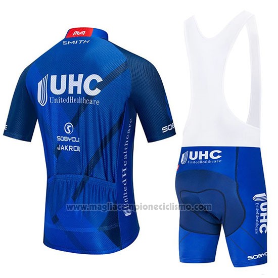 2020 Abbigliamento Ciclismo UHC Spento Blu Manica Corta e Salopette